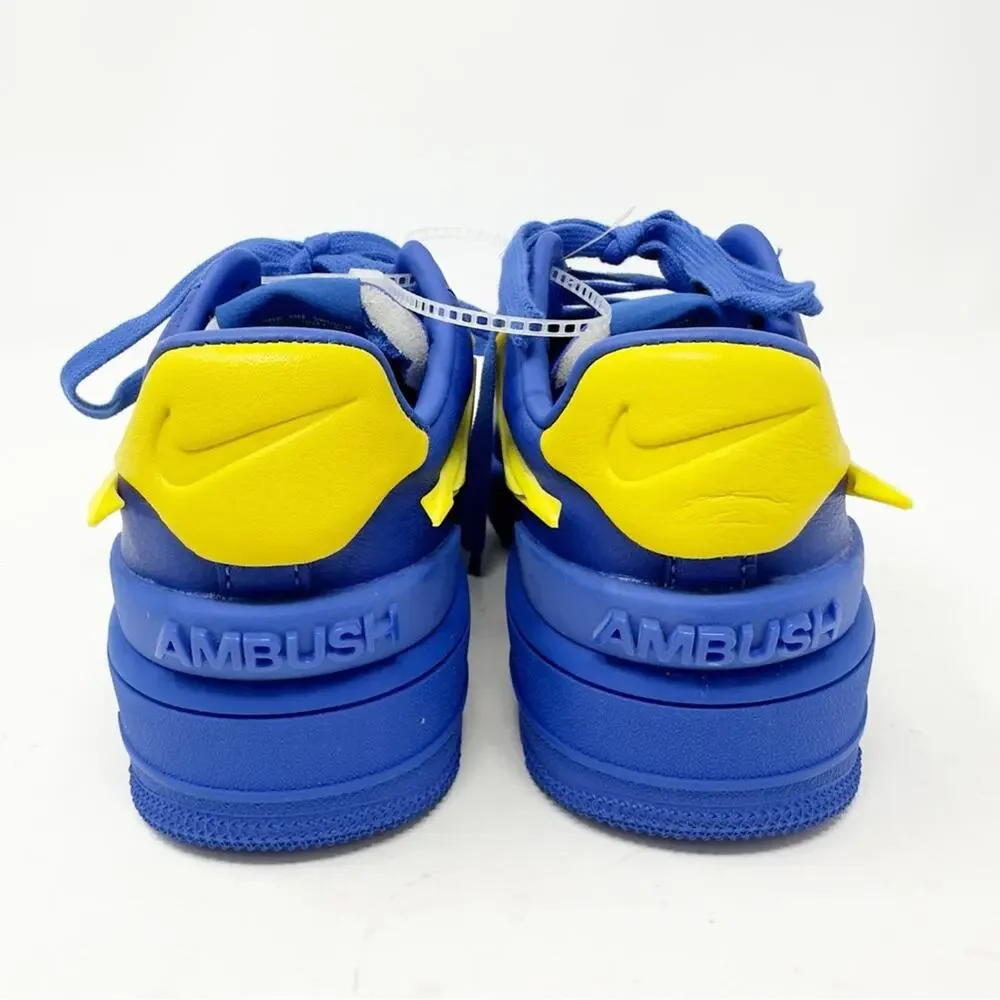 Nike Air Force 1 x AMBUSH Low Sneakers Women’s 6.5 Blue Yellow - Picture 4 of 8